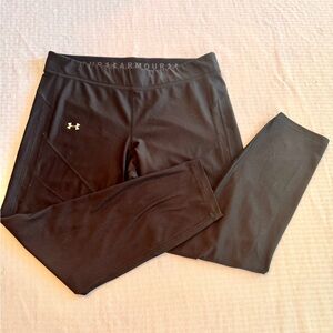 Under Armour HeatGear Compression Leggings Womens XL Black Cropped